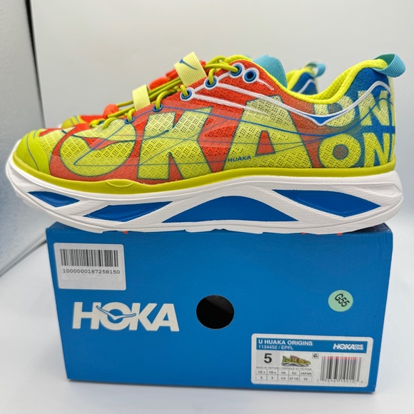 NWT Hoka Huaka Origins Unisex Shoes Running Sneakers Multicolored Quick Lace